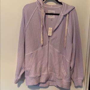 Aerie Lavender Zip-Up hoodie -XS-oversized